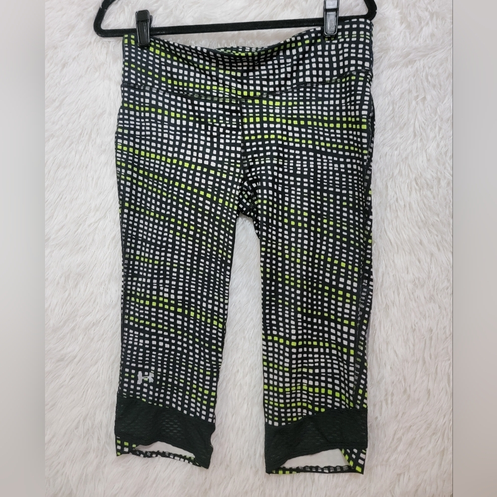 Under Armour Cropped Geometric Print Leggings Size Large